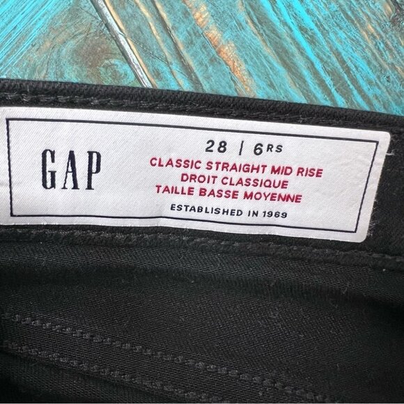 Gap Classic Straight Mid  Rise Size 28 - Picture 5 of 7